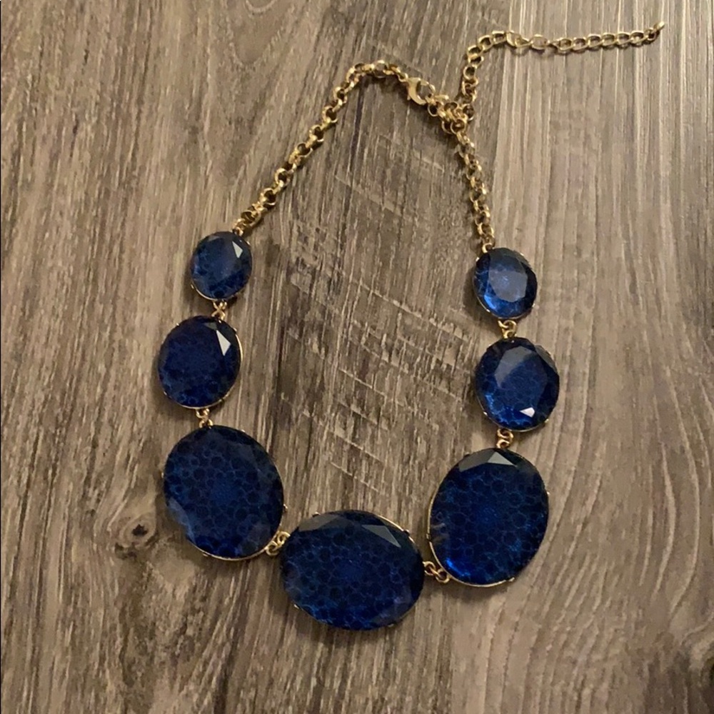 Blue/ gold necklace
